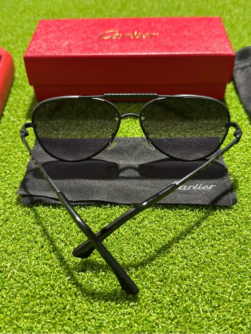 Cartier Black Sunglasses With Black Accents